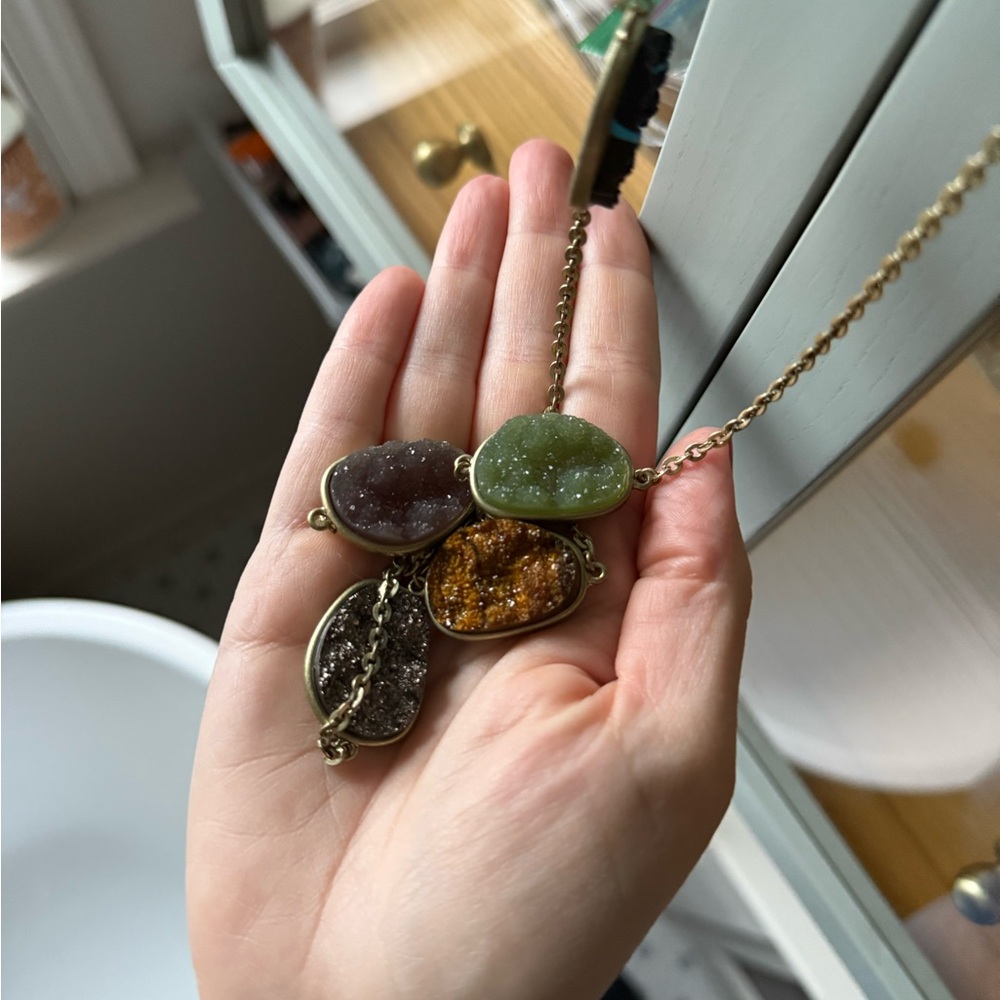 Vintage Elegant Multi-Stone Necklace